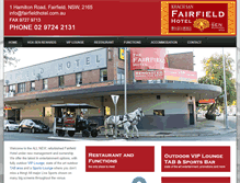 Tablet Screenshot of fairfieldhotel.com.au